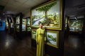 Paintings in the museum of silk in Nha Trang