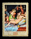 Paintings on postage stamps