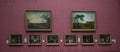 Paintings by Richard Wilson and Thomas Gainsborough in the National Gallery of London Royalty Free Stock Photo