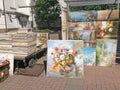 Paintings for sale in Old Arbat street, Moscow