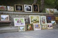 Paintings sale on the street market