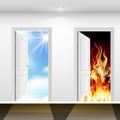 Doors to heaven and hell Royalty Free Stock Photo