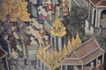 Paintings in Wat Pho temple in Bangkok Royalty Free Stock Photo