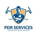 Paintless Dent Repair logo, PDR service logo, automotive company