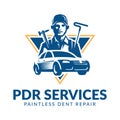 Paintless Dent Repair logo, PDR service logo, automotive company