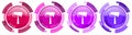 Paintroll colorful icons collection, round glossy icon set isolated on white, modern design web buttons