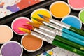 Paints and brushes Royalty Free Stock Photo