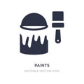 paints icon on white background. Simple element illustration from Art concept Royalty Free Stock Photo