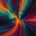 A paints in a mesmerizing display of color and movement