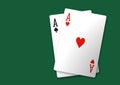 Pair of aces Royalty Free Stock Photo