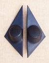 A pair of acoustic tweeters from an old car