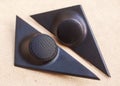 A pair of acoustic tweeters from an old car