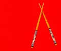 A pair of asian chopsticks. Royalty Free Stock Photo