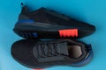 Pair athletic black shoes