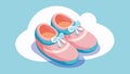 A pair of baby booties cherished by a mother as she remembers her own infancy now p lovingly in her childs nursery