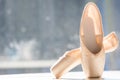 A pair of ballet shoes, pointes Royalty Free Stock Photo
