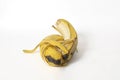 Pair of bananas hugging isolated on the white background Royalty Free Stock Photo