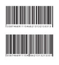 Pair of bar code labels. Vector illustration.