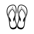 Pair of Beach Flip Flops Royalty Free Stock Photo