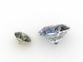 Pair of beautiful round diamond stones Royalty Free Stock Photo