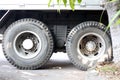 a pair of big size wheels from a big truck