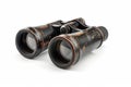 Pair of Binoculars isolated on White Background Royalty Free Stock Photo