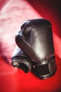 Pair of black boxing gloves Royalty Free Stock Photo