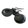 Black castanets on white background Royalty Free Stock Photo