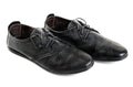 Pair of black man shoes Royalty Free Stock Photo