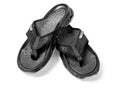 Pair of black mens flip flops