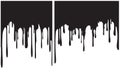 Pair of black paint drips. Vector illustration for your design Royalty Free Stock Photo