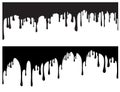 Pair of black paint drips. Vector illustration for your design Royalty Free Stock Photo