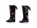 Pair of black rubber boots isolated Royalty Free Stock Photo