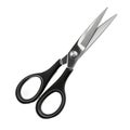 A pair of black scissors with a silver handle Royalty Free Stock Photo