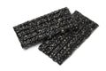 Pair of black sesame snaps on white background close up Royalty Free Stock Photo