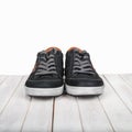 Pair of black sneakers Royalty Free Stock Photo