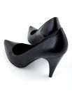 Pair of black woman leather shoes