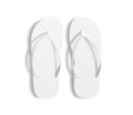 Pair of blank white beach slippers, design mockup, clipping path,