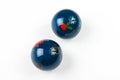 Pair of blue Chinese balls Baoding Royalty Free Stock Photo