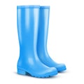 Pair of blue rain boots