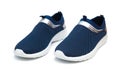 Pair of blue sporty shoes for man Royalty Free Stock Photo