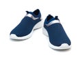 Pair of blue sporty shoes for man Royalty Free Stock Photo