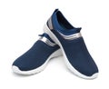 Pair of blue sporty shoes for man Royalty Free Stock Photo