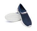 Pair of blue sporty shoes for man Royalty Free Stock Photo