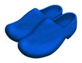 Dutch wooden shoes - blue