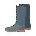 Pair of Boots Vector Illustration in Flat Design