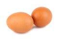Pair of brown chicken eggs Royalty Free Stock Photo