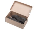 Pair of brown leather shoes in a box. Royalty Free Stock Photo