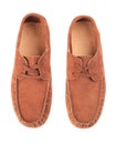 Pair of brown male moccasins Royalty Free Stock Photo