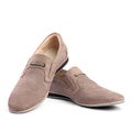 Pair of brown male shoes